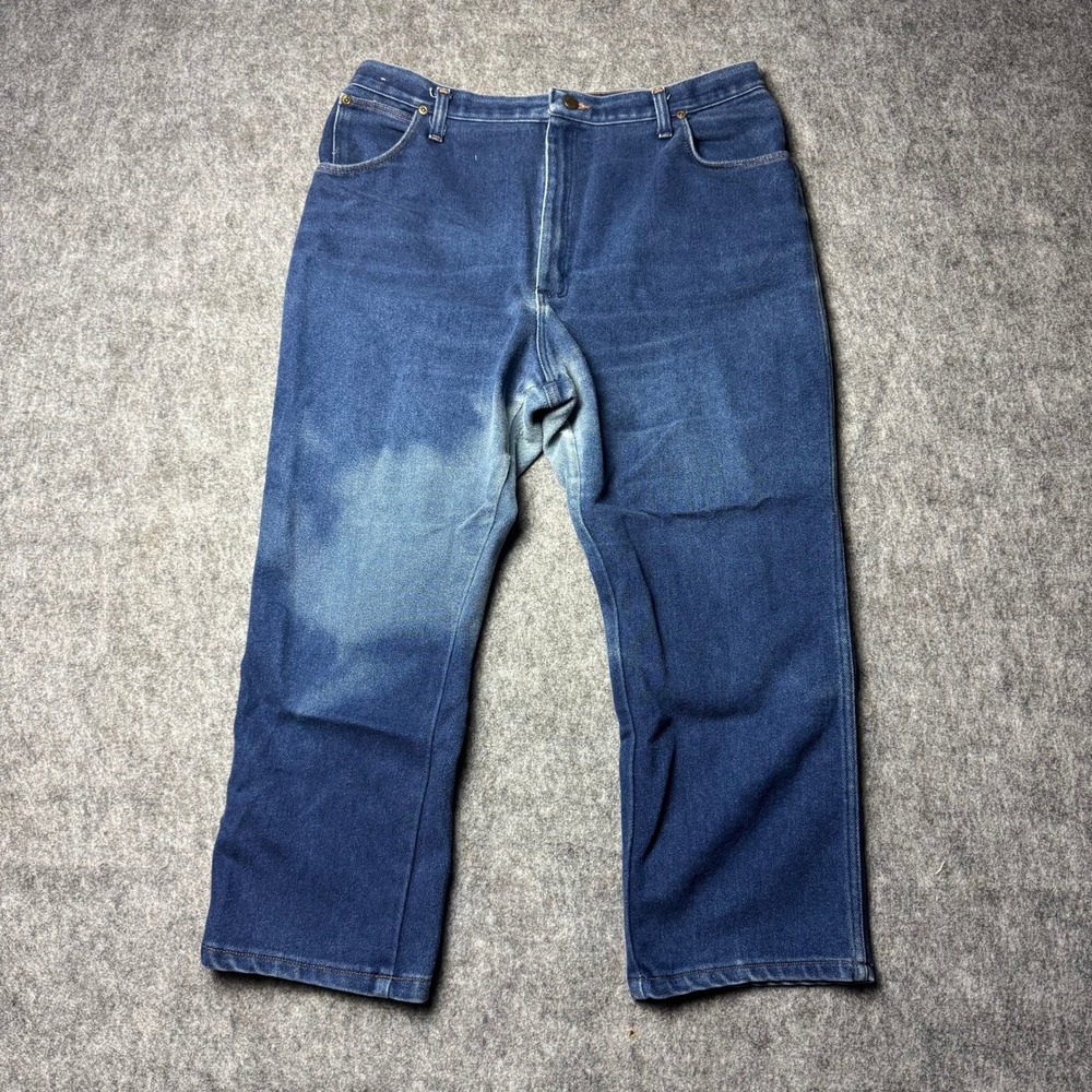 Vintage Wrangler Jeans USA Talon Zip 20x32 Blue Denim 70s 80s Distressed